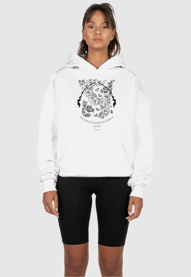 MJ Gonzales PAISLAY X HEAVY OVERSIZED - Felpa con cappuccio - white