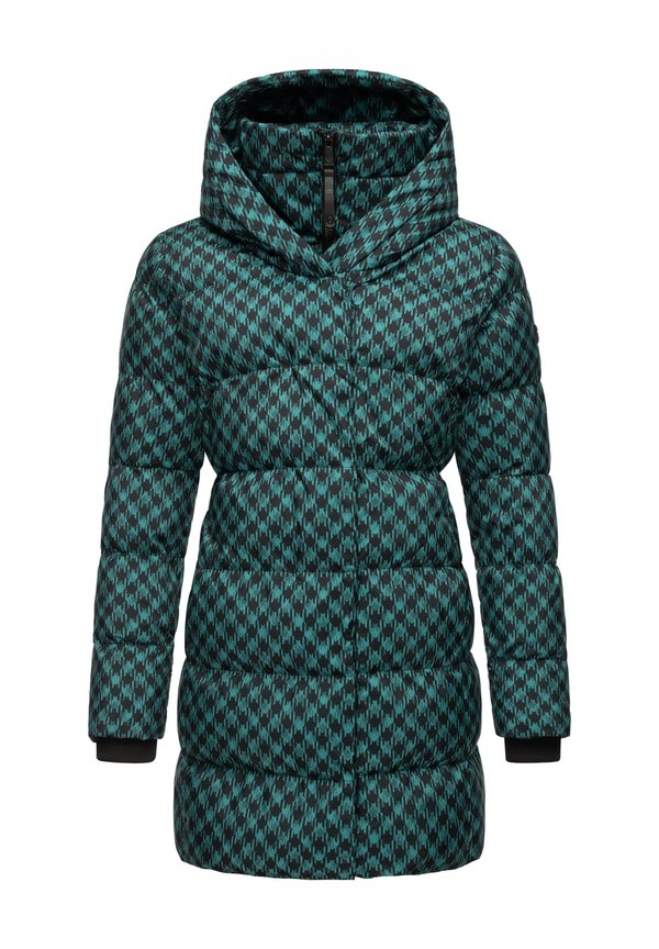 Wintermantel - petrol melange