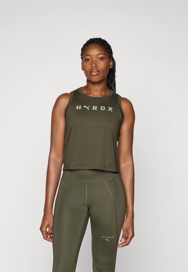 HYROX THERMOADAPT CROP TANK - Top - dark olive