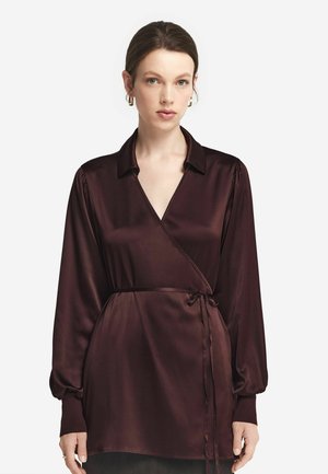 V-NECK - Badekåber - dunkelgrün ebony