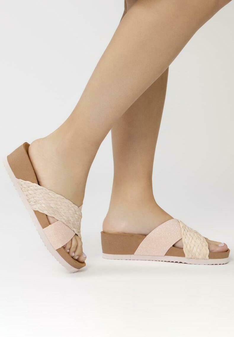 Gioseppo CON TIRAS CUÑA PARA GOULDS - Mules à talons - rosa