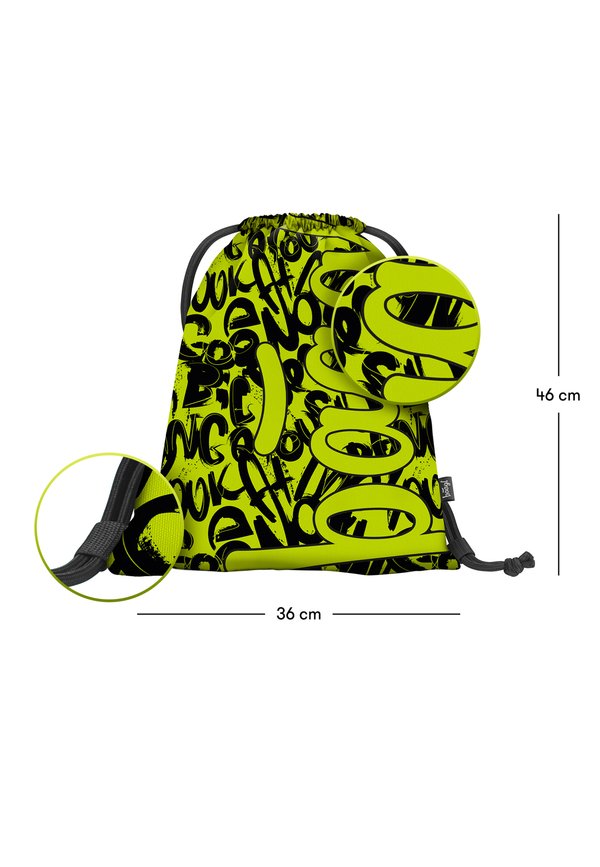 SPORTBEUTEL – TURNBEUTEL – GYMSACK – SPORTTASCHE – TAGESRUCKSACK LIME – Sportbeutel – schwarz