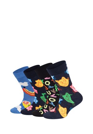 4-PACK SCHOOL TIME - Ponožky - blue