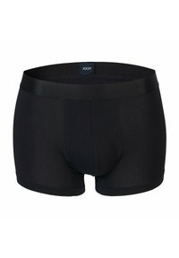 Boxer da uomo neri realizzati in morbido tessuto elasticizzato. Presentano una comoda cintura elastica e un design aderente con cuciture ridotte al minimo.