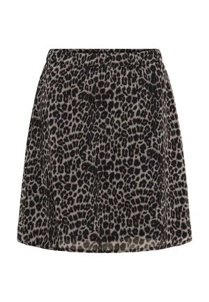 Cream, CRYUNA SHORT SKIRT - Jupe trapèze - natrual animal spots