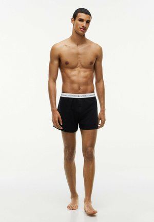 Tommy Hilfiger, TOMMY HILFIGER 2-PACK SIGNATURE LOGO LOOSE BOXER SHORTS - Weite Boxershorts - black ice grey heather