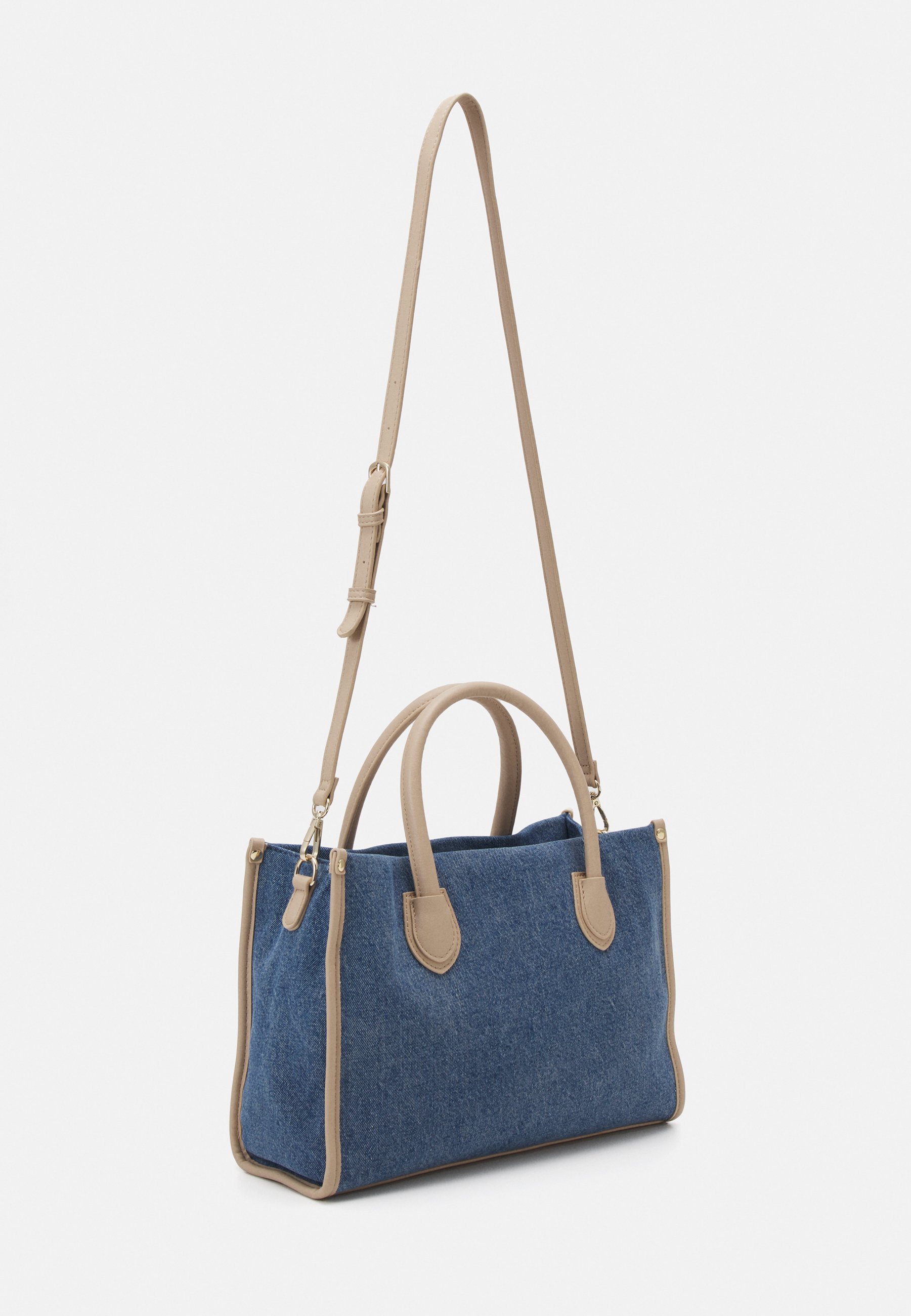 【Valentino】◆大人気◆Leith Handtasche Baumwolle◆Jeans◆ Valentino Bags LEITH - Handtasche - denim/cuoio/blue denim