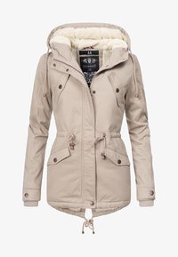 Marikoo Manolya Winterjas voor dames, korte mantel met capuchon, maat XS-XXL, dark olive, M Marikoo Manolya Winterjas voor dames, korte mantel met capuchon, maat XS-XXL, dark olive, M
