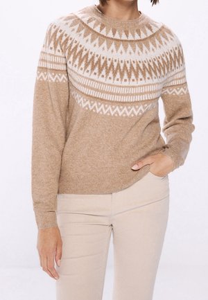 Striktrøje - beige