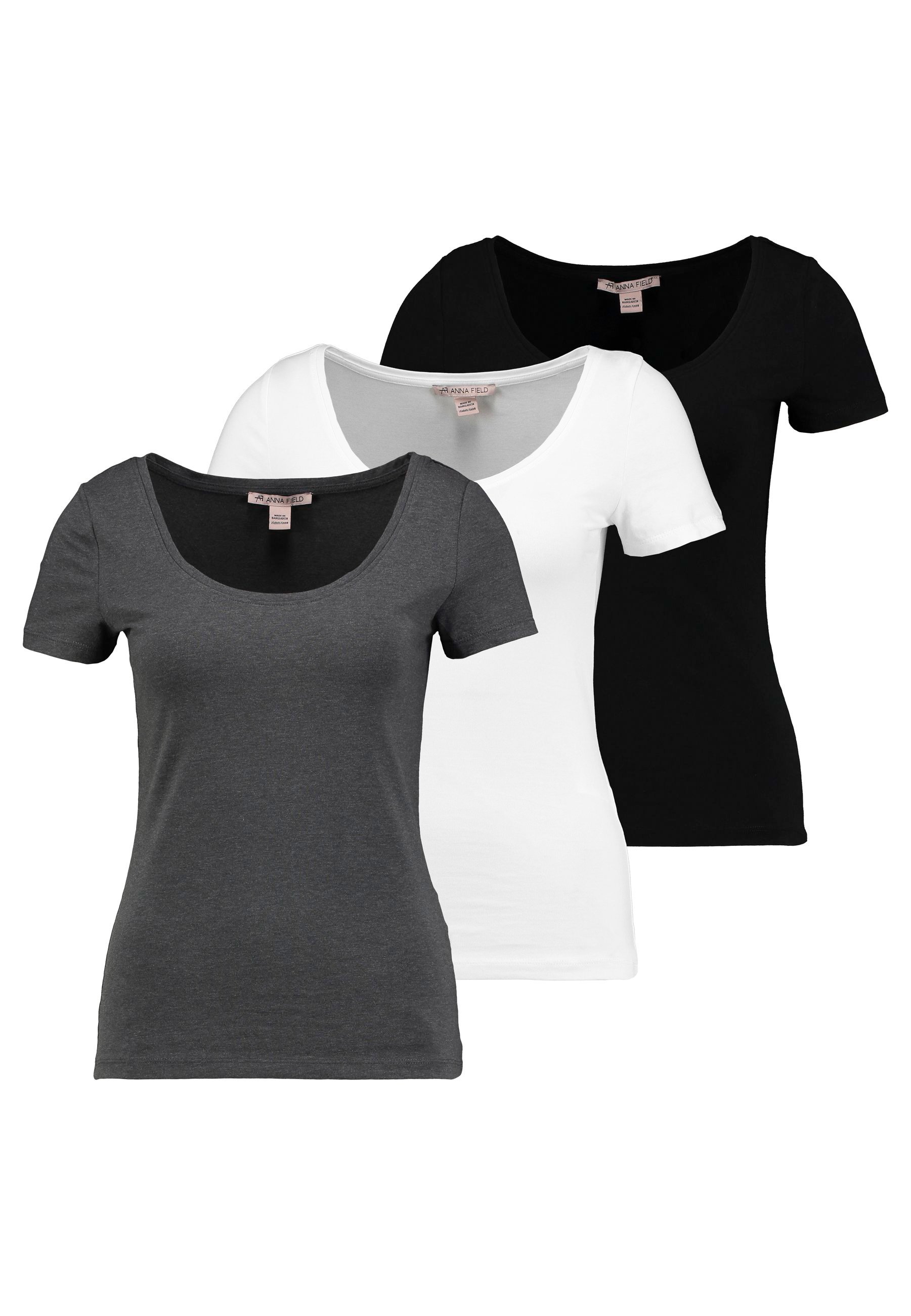 White black grey t-shirt