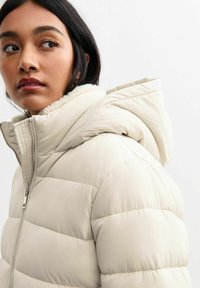 New Look HOODED PUFFER - Vinterjacka - off white