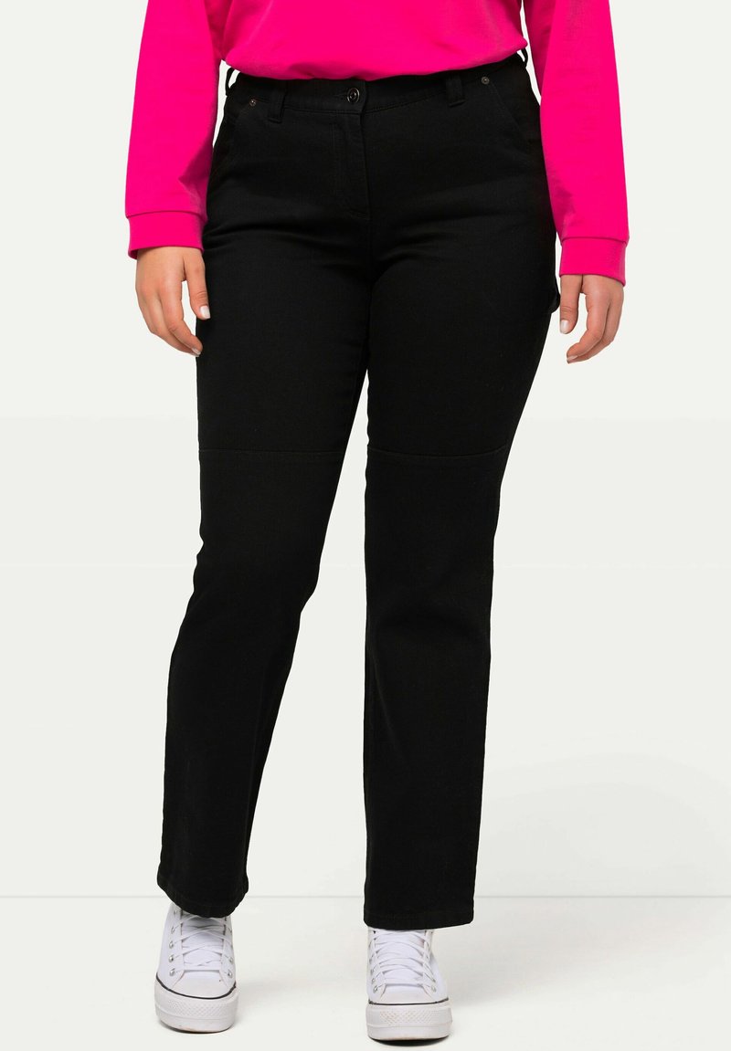 Ulla Popken Straight leg jeans - black