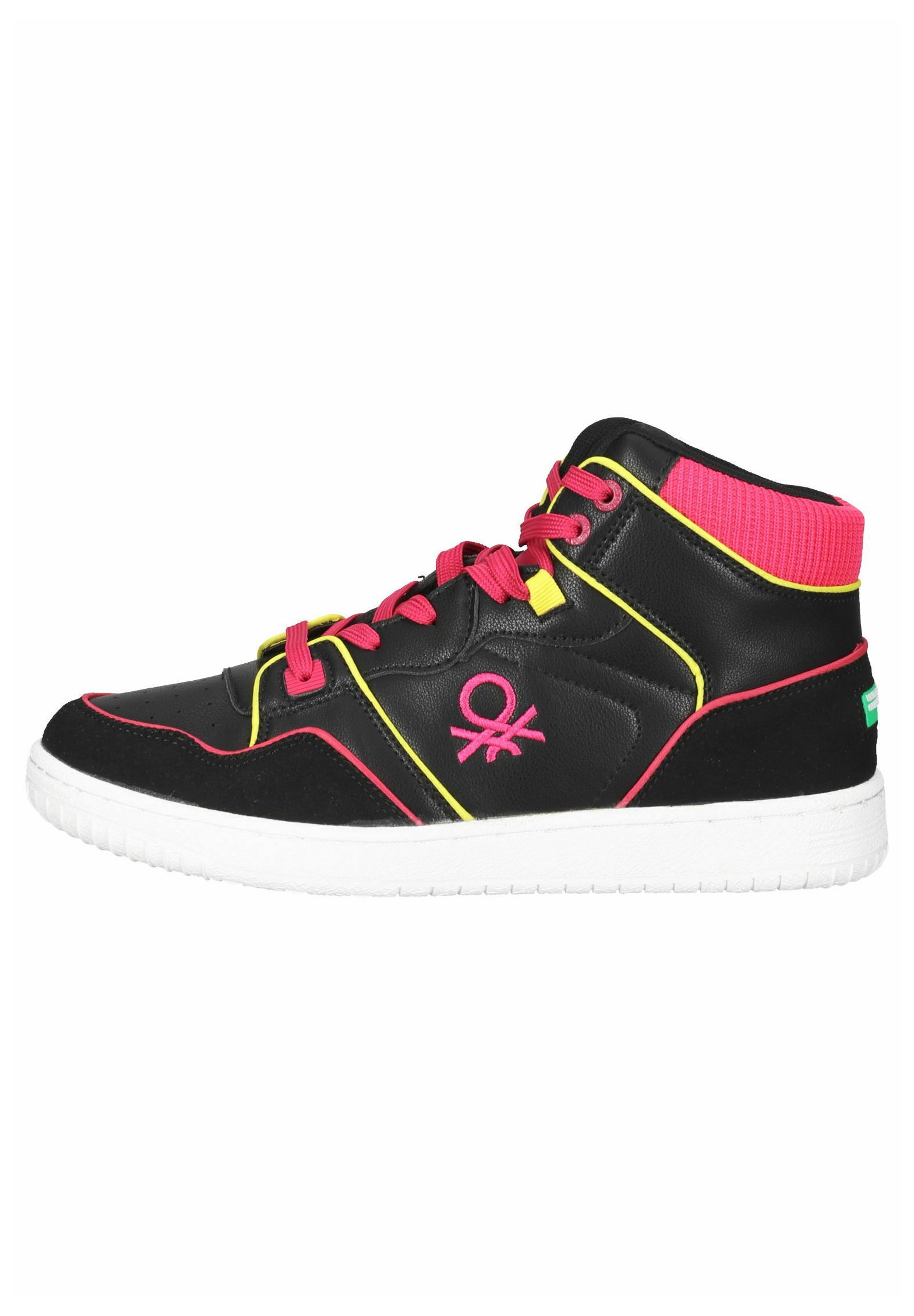 Benetton Sneakers alte - black/fucsia/nero - Zalando