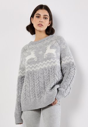 REINDEER CHUNKY CABLE - Strickpullover - grey