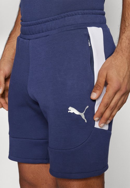 PUMA SHORTS - Pantalón corto de deporte - navy/silver/white — photo 6