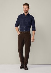 Hackett London WINDOWPANE - Hemd - navy