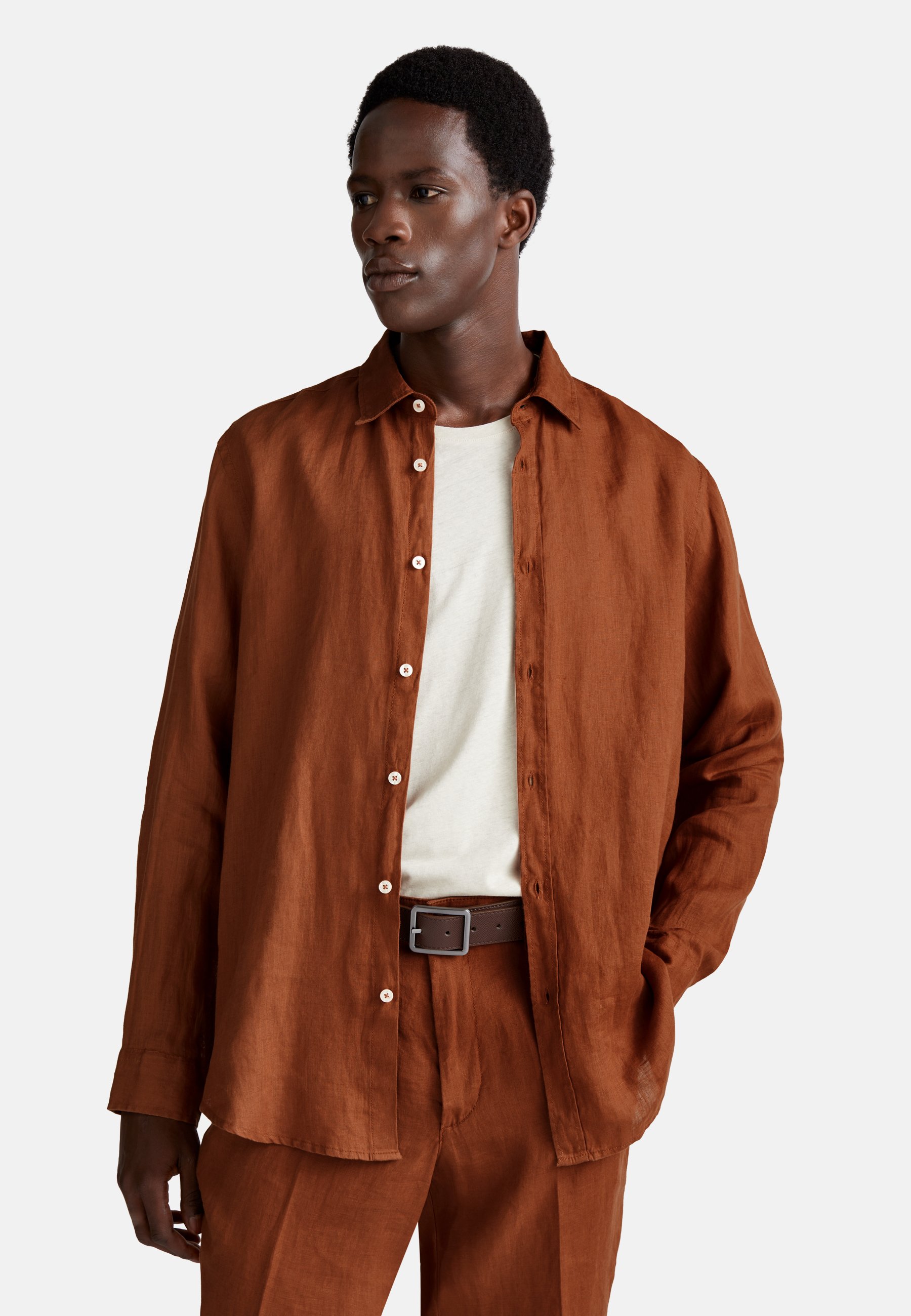 United Colors of Benetton Camisa brown/marrón
