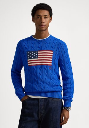 OLYMPICS CABLE KNIT FLAG SWEATER - Jumper - sapphire star