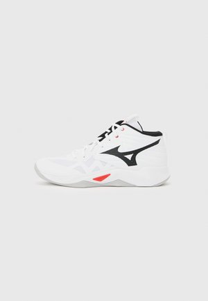 WAVE MOMENTUM PRO MID UNISEX - Chaussures de volley - white/black/fiery red