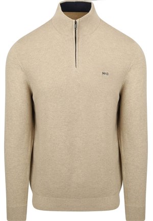 HALF ZIP STRUCTURE - Strickpullover - beige