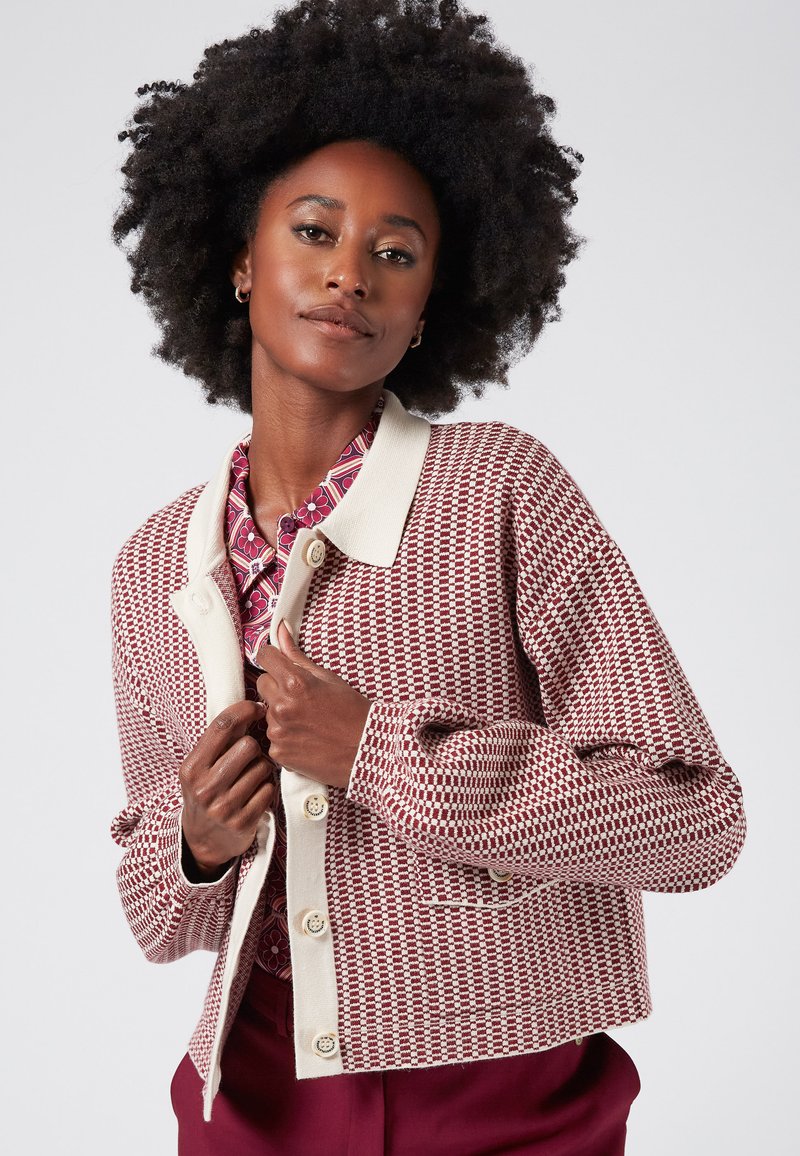 4funkyflavours FICTION JACQUARD - Cardigan - offwhite