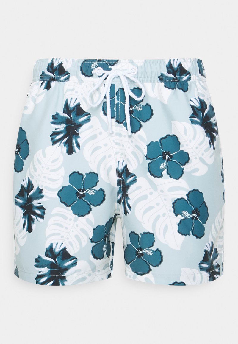 Herren Badehosen | Björn Borg PRINT SWIM Badeshorts white/blue/weiß - GW32121 Herren Badehosen | Björn Borg PRINT SWIM Badeshorts white/blue/weiß - GW32121