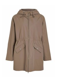 VILA Impermeable fossil/beige
