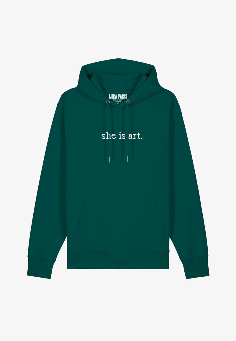Mira Paris SHE IS ART EMBROIDERY UNISEX - Sweat à capuche - green