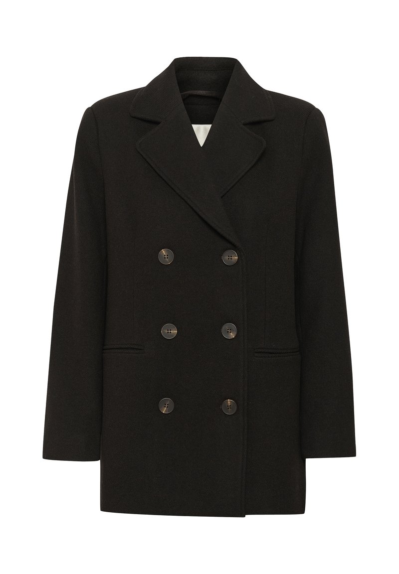 My Essential Wardrobe Halflange jas donkerbruin