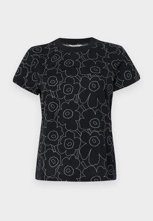 Marimekko HELEYS PIIRTO UNIKKO - Print T-shirt - black/grey