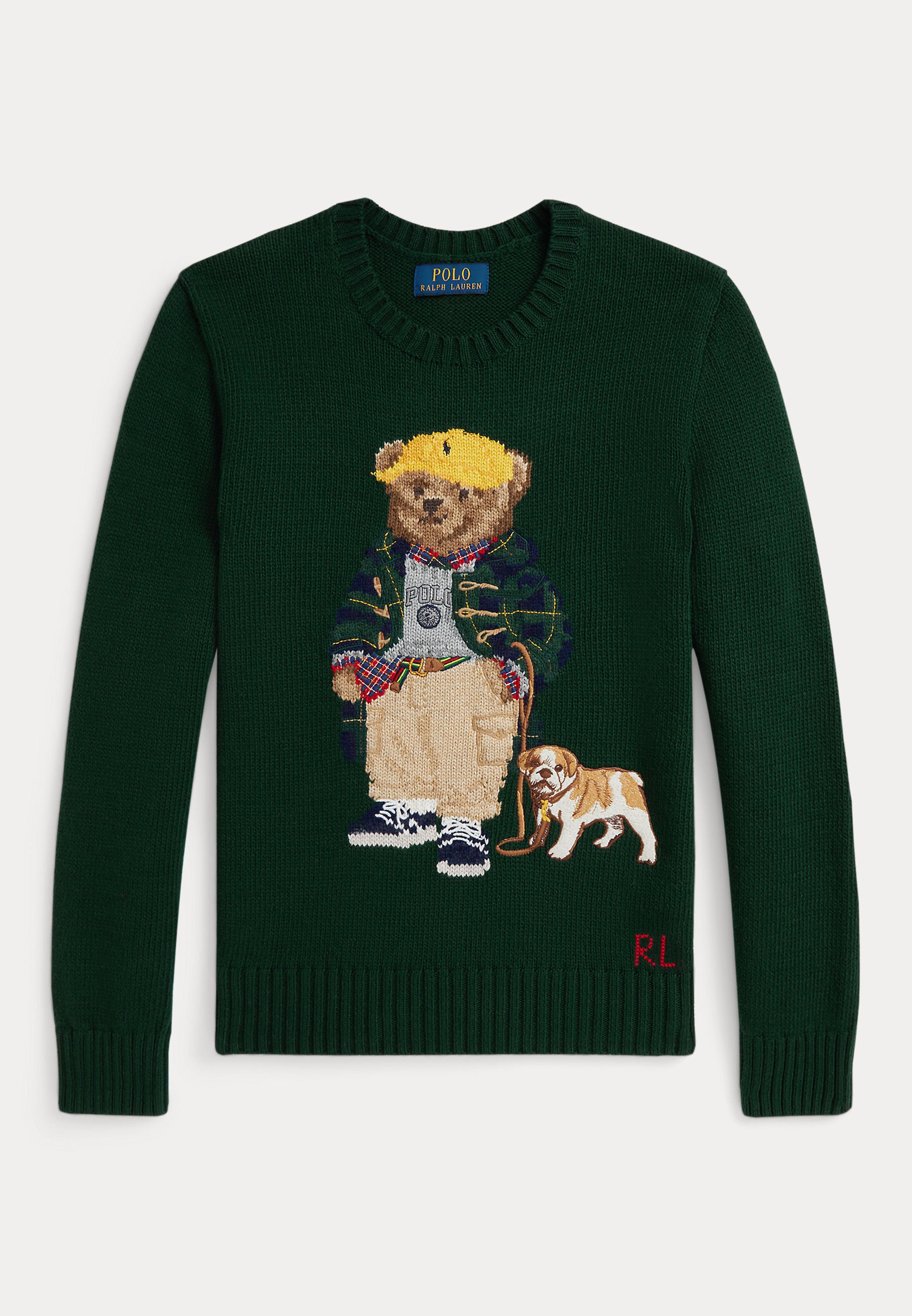Polo Ralph Lauren POLO BEAR SWEATER - Strickpullover - moss agate