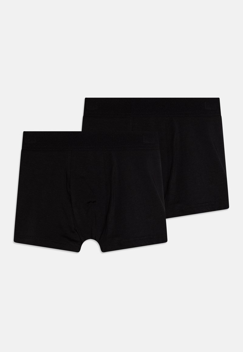 Svarte bomullsbokserboxere med elastisk midjebånd og et klassisk tettsittende design. Glatt tekstur uten mønstre eller synlig merkevare.