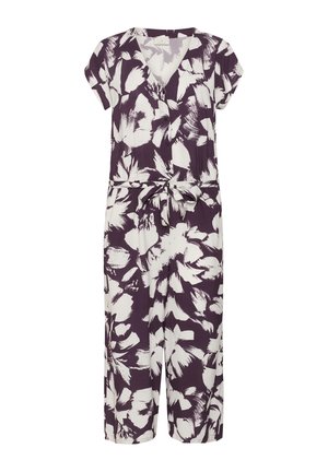 Kaffe, KAMIRA PLAIN WEAVE PRINTED - Tuta jumpsuit - blackberry wine/chalk flowers
