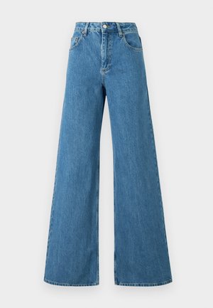 MOON LASER HIGH WAIST FLARE - Laisvo kirpimo džinsai - light blue