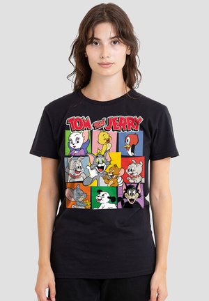 Warner Brothers, TOM AND JERRY CHARACTER SQUARES - Print T-shirt - black