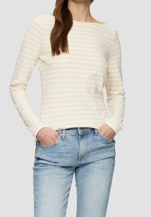 Langærmet T-shirt - beige