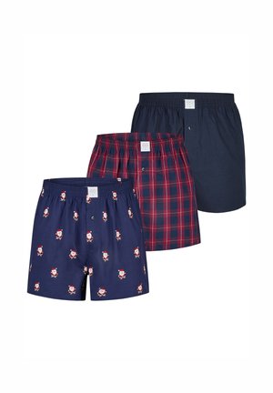 CHRISTMAS 3-PACK - Boxershorts - santa solid navy