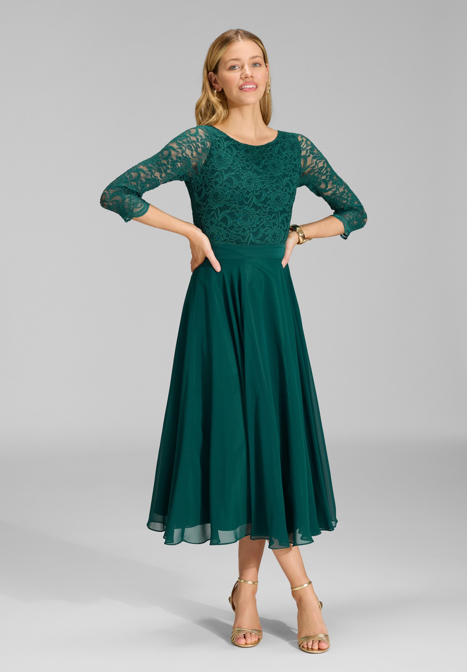 sachin and babi light blue dress What to Wear Over a Formal Dress in Winter That You'll Actually Love main image 1