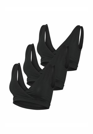 MAMALICIOUS MLMALINA 3-PACK STILL - Kolmnurklõikega rinnahoidja - black