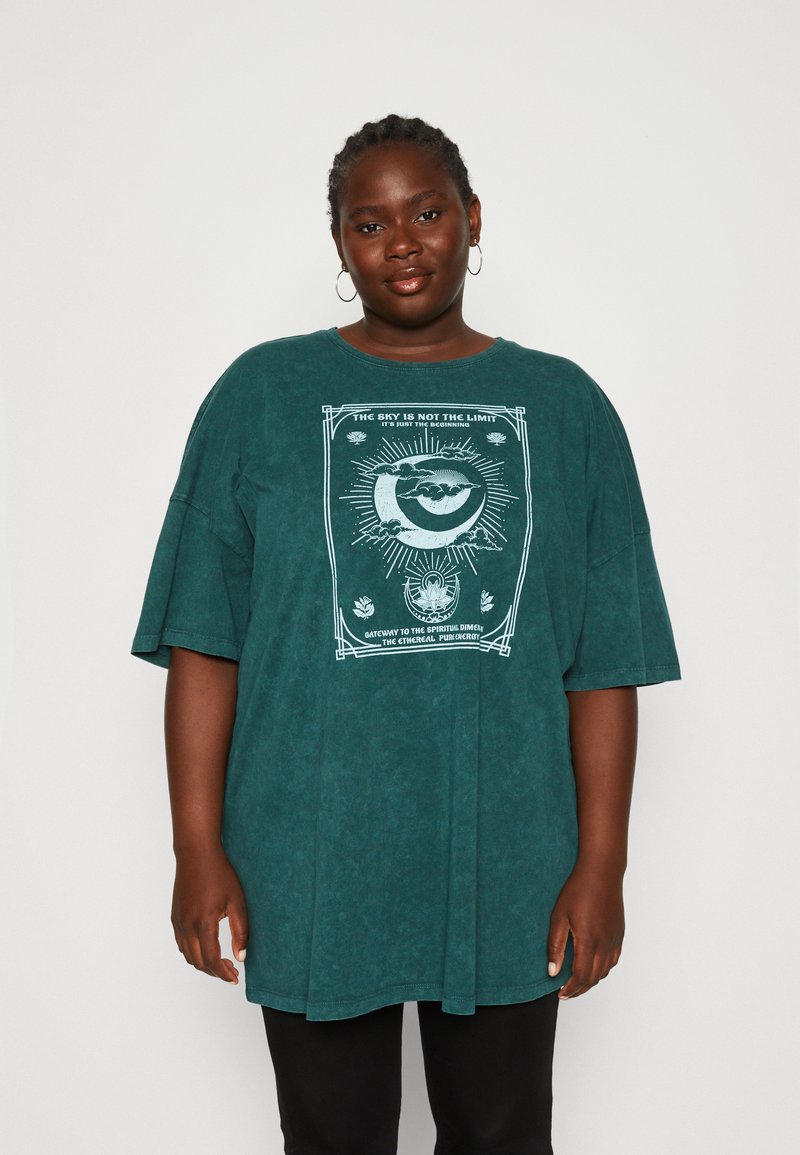 Even&Odd Curvy TShirt print green/grün Zalando.de