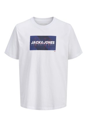Jack & Jones, COLE TEE CREW NECK - Trükipildiga T-särk - bright white