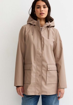 New Look DRAWSTRING HOOD - Parka - mink