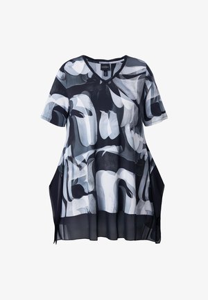 Ulla Popken, ABSTRACT PRINT STRETCH SLINKY - Tunika - black
