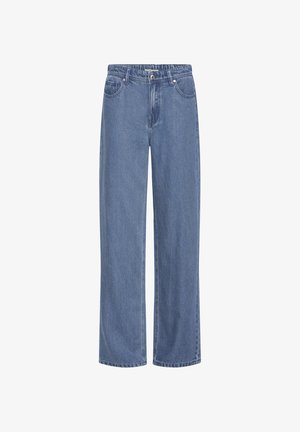 PULZ, PZDORI HW - Straight leg jeans - medium blue denim