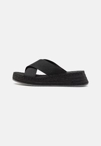 Calvin Klein Jeans SPORTY WEDGE - Ciabattine - triple black
