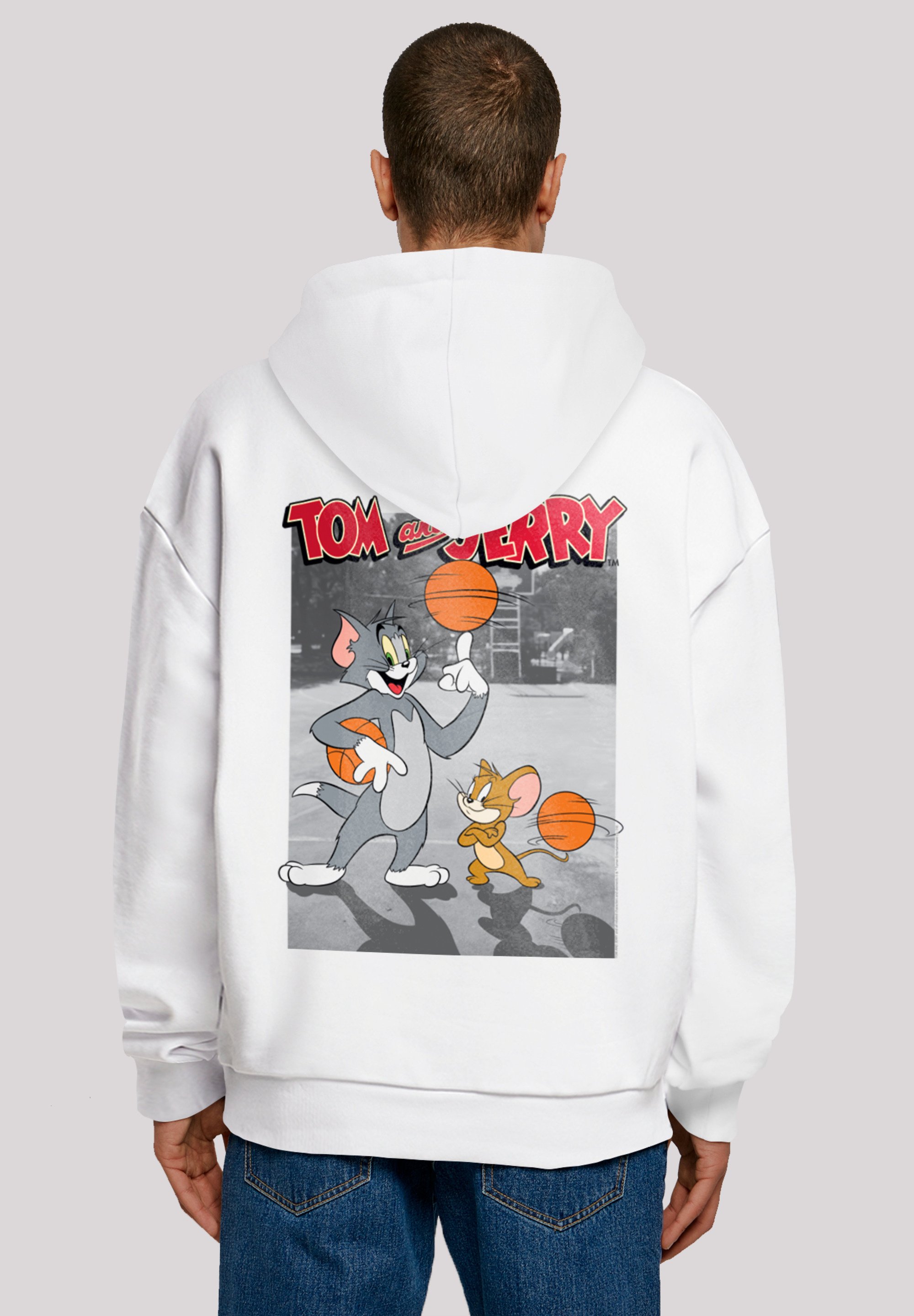 F4NT4STIC ULTRA HEAVY TOM AND JERRY TV SERIE BASKETBALL BUDDIES - Hoodie -  white - Zalando.de