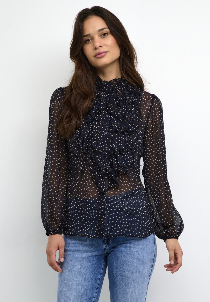 Saint Tropez - CRINKLE LS - Camicetta - night sky dot, Ingrandire