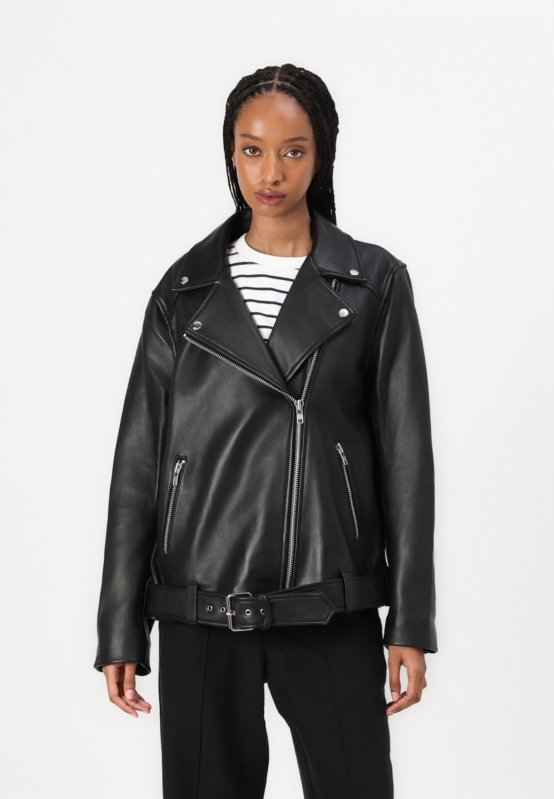 Samsøe Samsøe SAWINONA Lederjacke black/schwarz