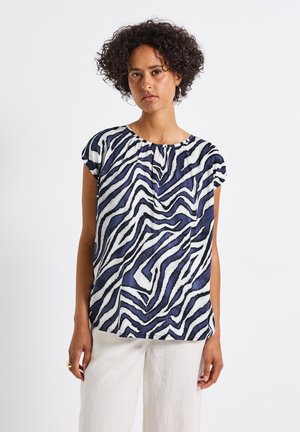 Street One MIT RAFFUNG - Blouse - blau