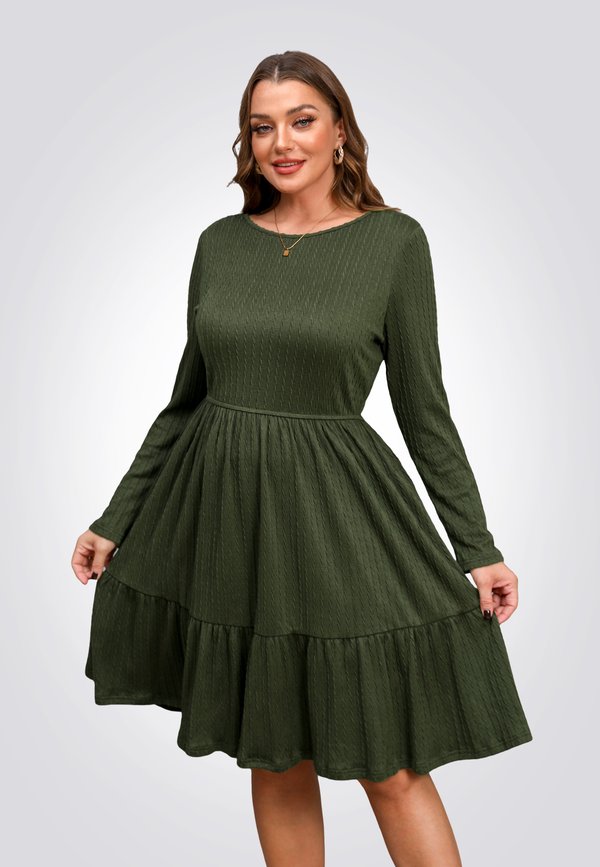 Jerseykleid - olive